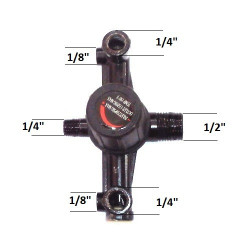 Pressure Regulator for Compressor 25 Lt with Vertical Connection
