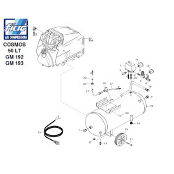 FIAC Spare Parts for Piston Air Compressor Cosmos 50
