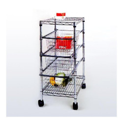 Steel Chrome Food Trolley 48989