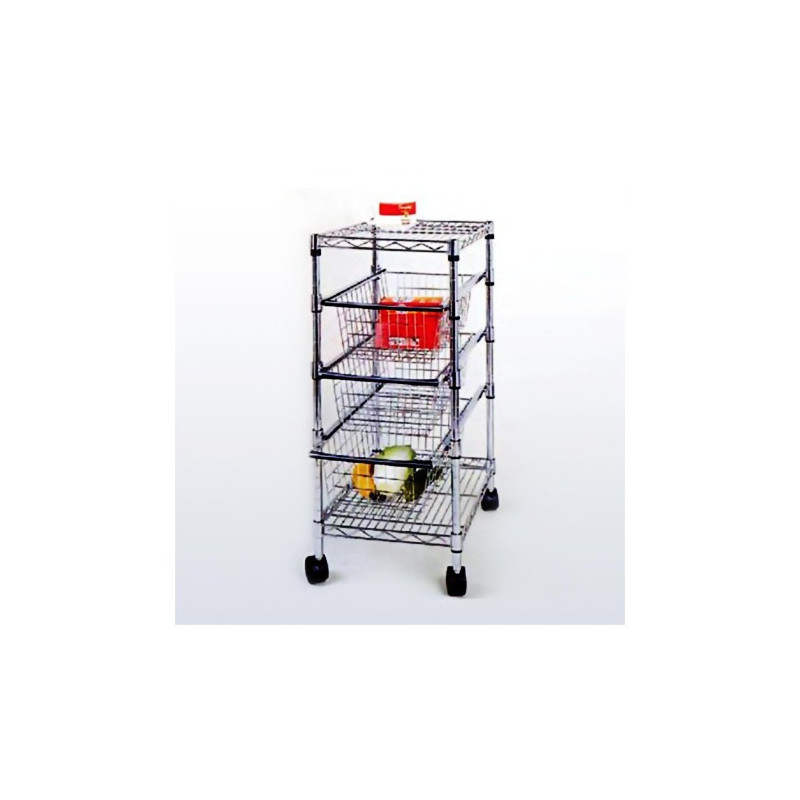 Steel Chrome Food Trolley 48989