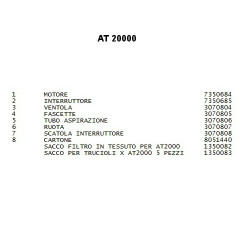 Ricambi Valex per Aspiratrucioli AT 2000