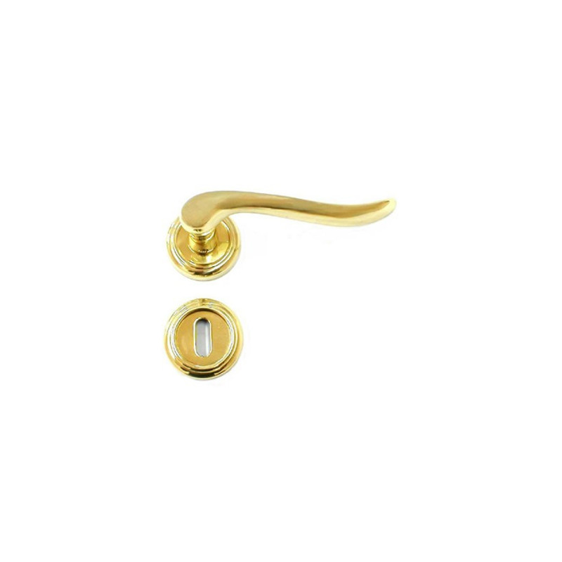 Brass Door Handle type martina with Eschutcheon