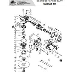 Stayer Spare Parts for Angle Grinder SAB 22-18/230