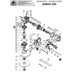 Stayer Spare Parts for Angle Grinder SAB 24-18/230