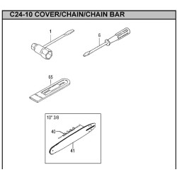 Hitachi Spare Parts for Engine Chainsaw CS25EC-SC