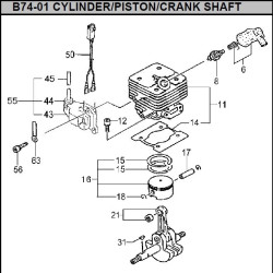Ricambi Hitachi per Motosega da Potatura Hitachi CS25EC-SC