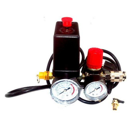 Gruppo Manometri e Pressostato Monofase con Valvola Ottone