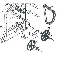 Toothed Wheel With Pulley for Thicknesser FEMI