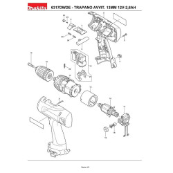 Ricambi Makita per Trapano Avvitatore 6317DWDE