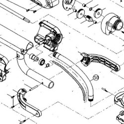 Secondary Flexible Drive Shaft Cover for Wall Sanders Rurmec P1500 - Exploded