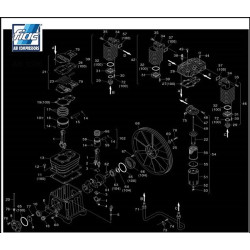 FIAC Spare Parts for Pumping Unit AB 1500