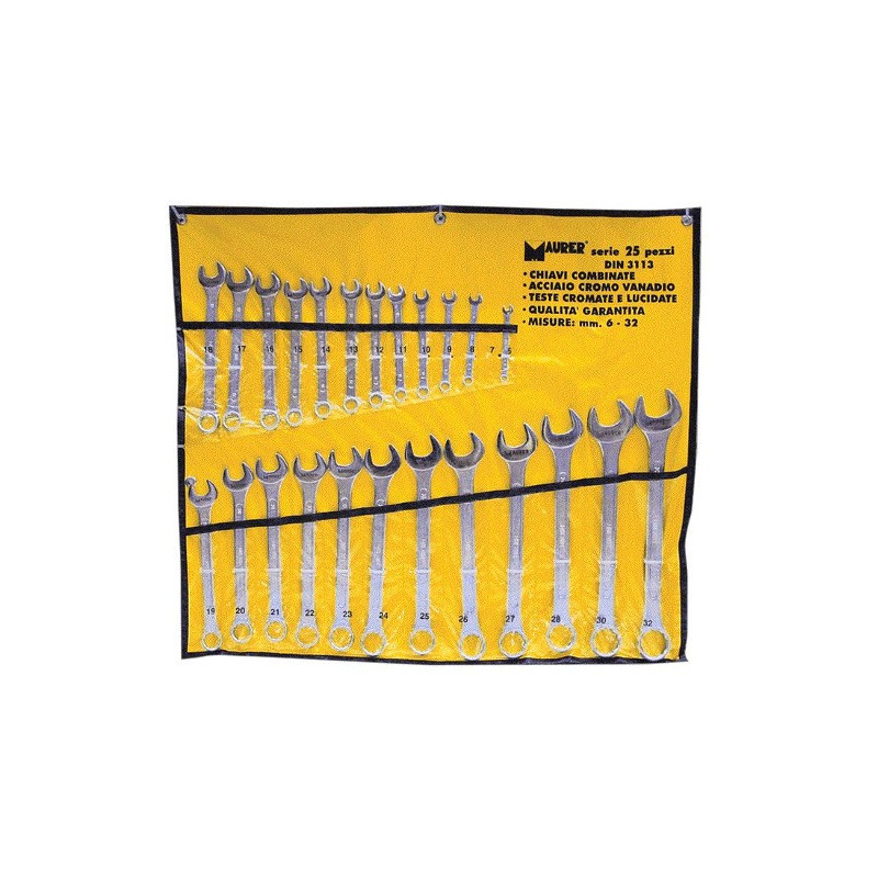 Set of combinations wrenches 25 pieces Maurer
