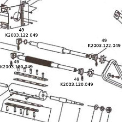 Upper Roller Dragging Sleeve for Combined Mini Kompacta K200/3