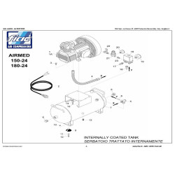 FIAC Spare Parts for Compressor AIRMED 150-180 24 LT