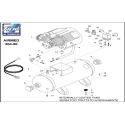 FIAC Spare Parts for Compressor AIRMED 204-50