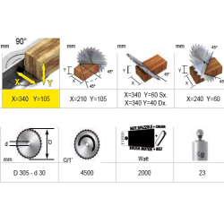 Radial Miter Saw Compa Sliders 305 X2-B