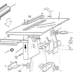 Work Bench Upper PVC Protection for Mitre Saw Compa TC 14 - Drawing