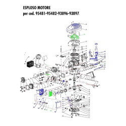 Papillon Spare Parts for Lawnmower GREEN 40 - 48