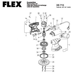 Flex Spare Parts for Rotoorbital Sander XS 713
