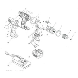 Flex Spare Parts for Cordless Drill ACH 14,4 Li