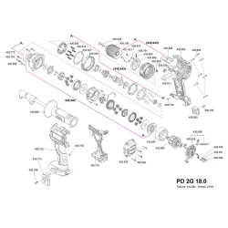 Flex Spare Parts for Cordless Drill PD 2G 18.0