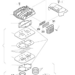 Set Intake Filter for Air Compressor Pump Unit AB 360 - Diagram