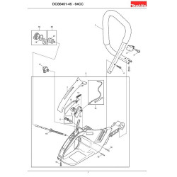 Makita Spare Parts for Chainsaw DCS6401-45