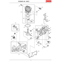 Makita Spare Parts for Chainsaw DCS6401-45