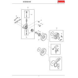 Makita Spare Parts for Chainsaw DCS50-45