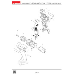 Ricambi Makita per Trapano Avvitatore 8270DWAE