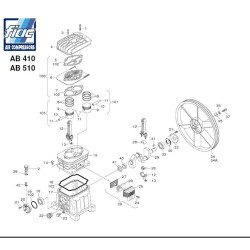 FIAC Spare Parts for Air Compressor Pumps Unit AB 410-510-512