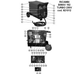 Telwin Spare Parts for Flux and MIG-MAG Welding Bimax 162 Turbo