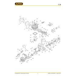 Alpina Spare Parts for Chain Saw C 38