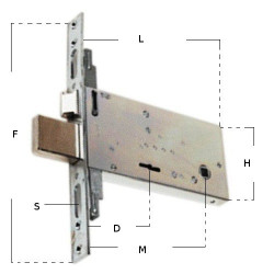 Locks-Mortice Version Lock mm 90 6873 Feb