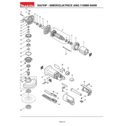 Makita Spare Parts for Angle Grinder 9557HP