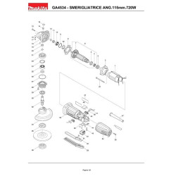 Makita Spare Parts for Angle Grinder GA4534