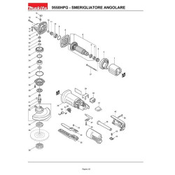 Makita Spare Parts for Angle Grinder 9558HPG