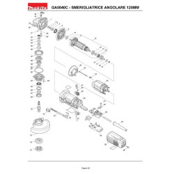 Makita Spare Parts for Angle Grinder GA5040C