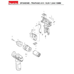 Makita Spare Parts for Cordless DF330DWE