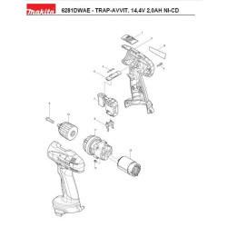 Makita Spare Parts for Cordless Screwdriver 6281DWAE
