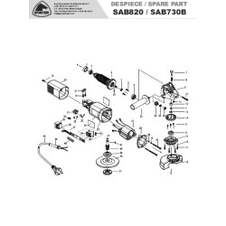 Stayer Spare Parts for Angle Grinders SAB820-SAB730B