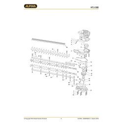 Ricambi Alpina per Tosasiepe HTJ 550 - Esploso - 3