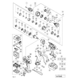 Hitachi Spare Parts for Cordless Driver Drill DS18DBL