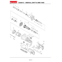 Ricambi Makita per Smerigliatrice Dritta GD0801