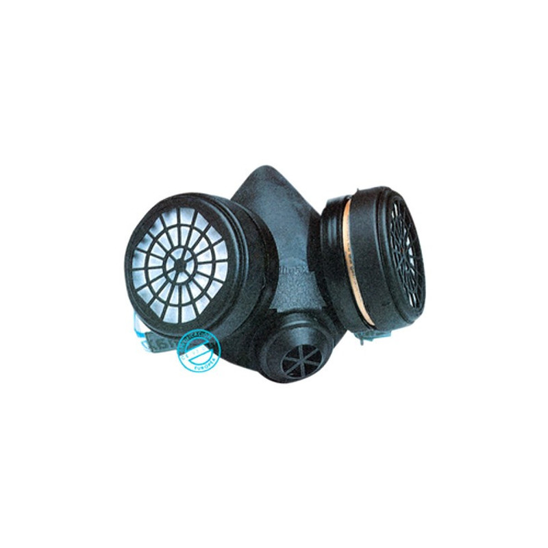 Semimaschera in gomma con attacco per due Filtri art.7210