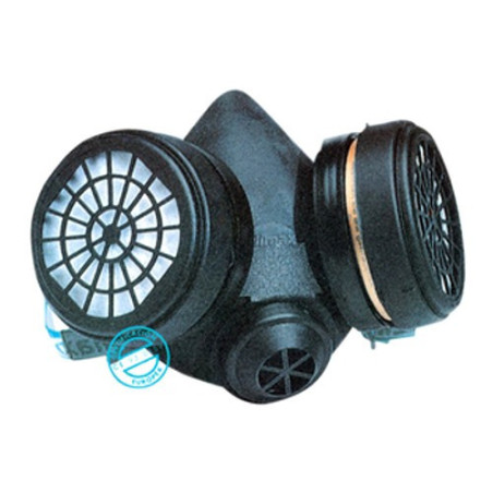 Rubber half mask with Attachment for Two Filter