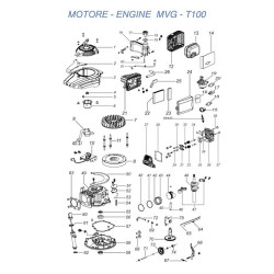 Ricambi Ama per Motore per Rasaerba MVG - T100