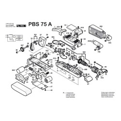 Bosch Spare Parts for Belt Sander PBS 75 A