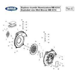 Ama Spare Parts for Mist Blower MB 6314