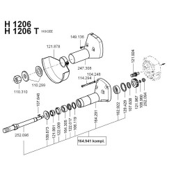 Ricambi Flex per Smerigliatrice Dritta H1206-H1206T